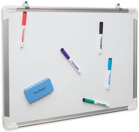 white dry erase board.